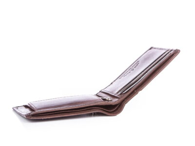 Portfel męski skórzany poręczny J Jones ciemnobrązowy - obrazek 6