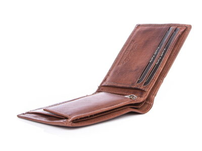 Portfel męski skórzany poręczny J Jones brązowy - obrazek 7