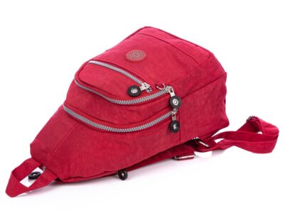 Lekki kreszowy plecak na jedno lub dwa ramiona czerwony Bag Street - obrazek 5