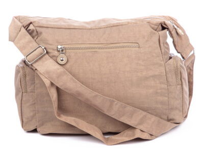 Beżowa lekka torba turystyczna z kreszu Bag Street - obrazek 5