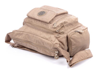 Beżowa lekka torba turystyczna z kreszu Bag Street - obrazek 4