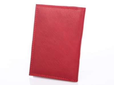 Skórzane czerwone etui na dokumenty i dowód rejestracyjny Money Maker - obrazek 3