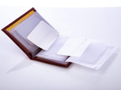 Skórzane ciemnobrązowe etui na dokumenty i dowód rejestracyjny Money Maker - obrazek 5