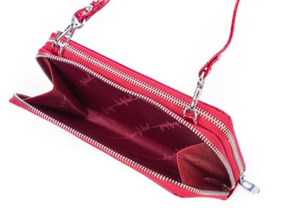 Portfel damski z paskiem na ramię czerwony Jennifer Jones - obrazek 6