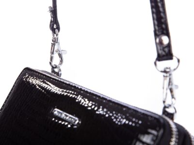 Portfel damski z paskiem na ramię czarny Jennifer Jones - obrazek 8