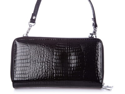 Portfel damski z paskiem na ramię czarny Jennifer Jones - obrazek 3