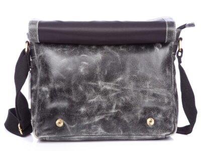 Torba męska skórzana A4 na ramię Wild Tiger szara - obrazek 4