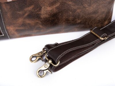 Torba męska skórzana vintage do pracy Wild Tiger brązowa - obrazek 12