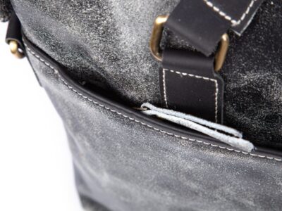 Torba męska skórzana vintage do pracy Wild Tiger szara - obrazek 8