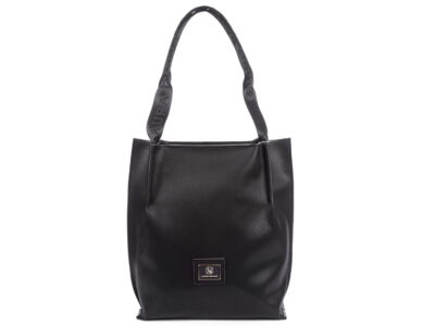 Wysoka shopperka damska Laura Biaggi Czarna