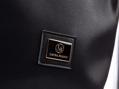 Wysoka shopperka damska Laura Biaggi Czarna - obrazek 7