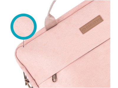ZAGATTO Różowa damska torba na laptopa 15,6" cala - obrazek 5