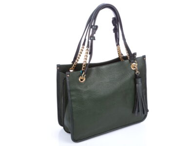 Zielona torebka damska klasyczna Bestini - obrazek 2