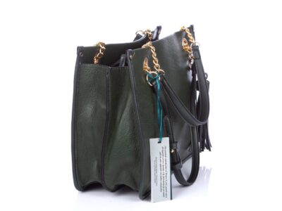 Zielona torebka damska klasyczna Bestini - obrazek 4