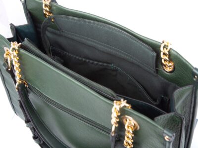 Zielona torebka damska klasyczna Bestini - obrazek 8