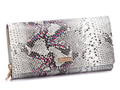 PATRIZIA Duży srebrny portfel damski