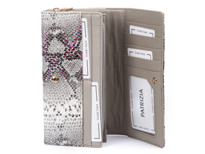 PATRIZIA Duży srebrny portfel damski - obrazek 6