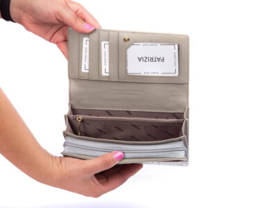 PATRIZIA Duży srebrny portfel damski - obrazek 5