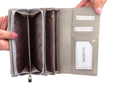 PATRIZIA Duży srebrny portfel damski - obrazek 4