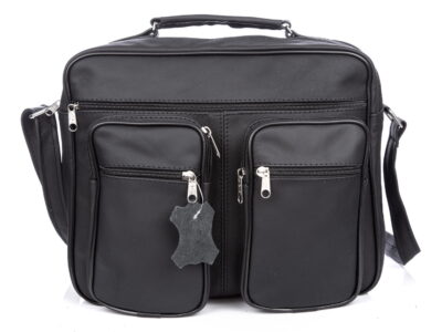 Duża skórzana torba męska na ramię A4 SERGEJ