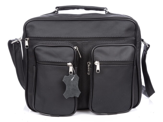 Duża skórzana torba męska na ramię A4 SERGEJ