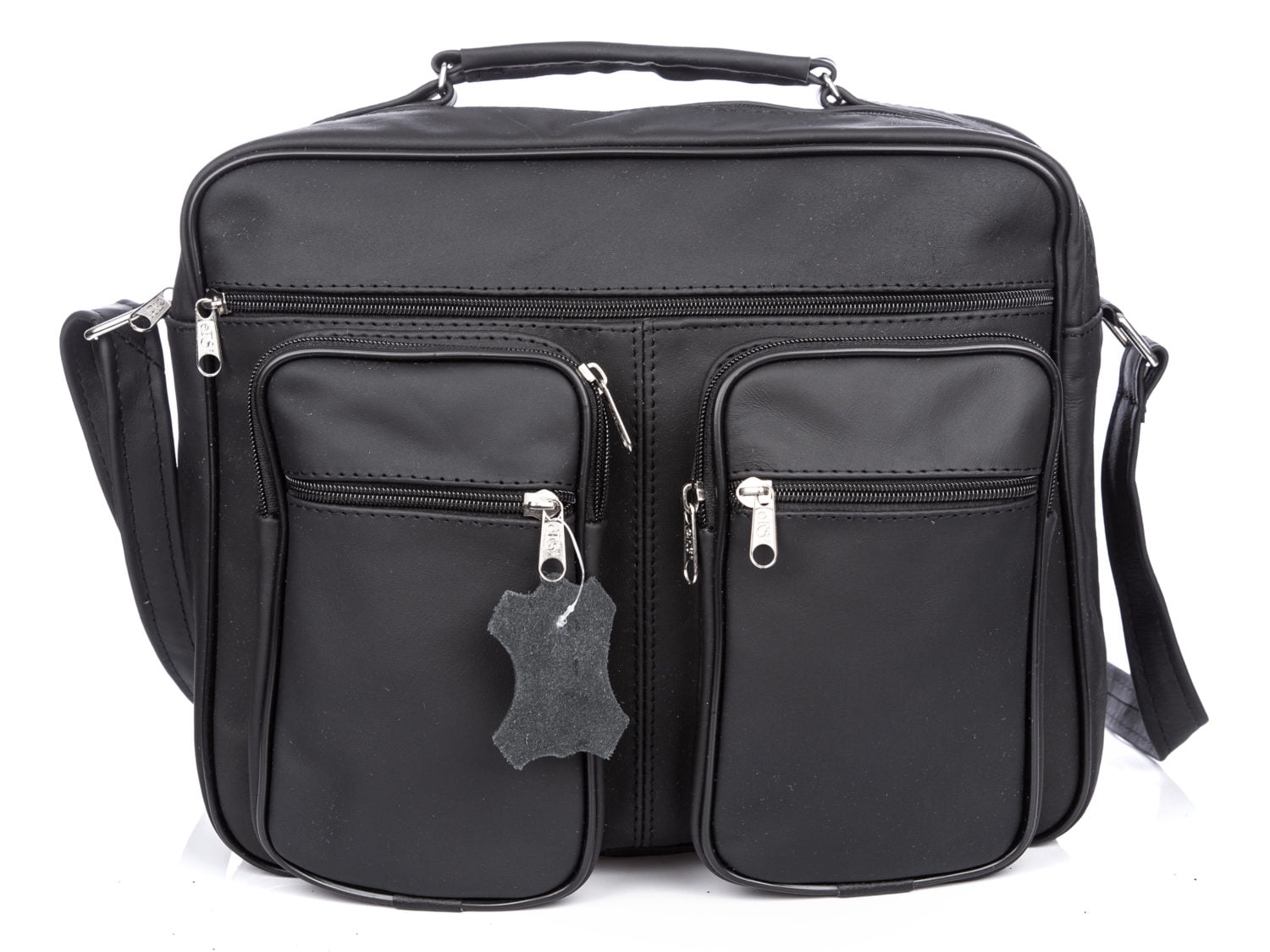 Duża skórzana torba męska na ramię A4 SERGEJ