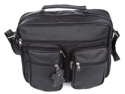 Duża skórzana torba męska na ramię A4 SERGEJ - obrazek 2