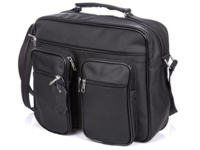 Duża skórzana torba męska na ramię A4 SERGEJ - obrazek 3