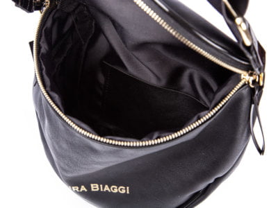 Laura Biaggi Torebka damska listonoszka czarna - obrazek 3