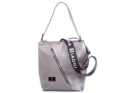 Srebrna elegancka torba damska Laura Biaggi