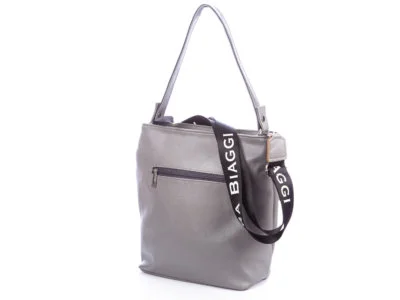 Srebrna elegancka torba damska Laura Biaggi - obrazek 3