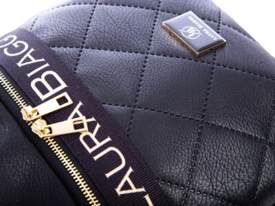 Czarna pikowana listonoszka damska Laura Biaggi - obrazek 6