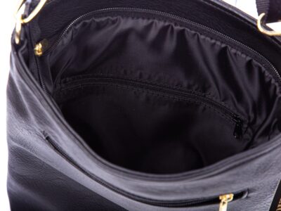 Czarna pikowana listonoszka damska Laura Biaggi - obrazek 8