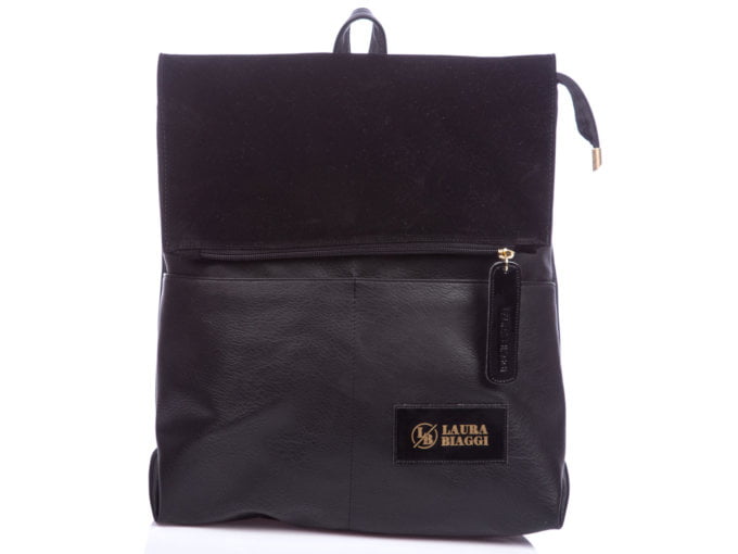 Laura Biaggi Elegancka damska plecako-torba 2w1 czarna