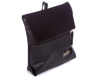 Laura Biaggi Elegancka damska plecako-torba 2w1 czarna - obrazek 3