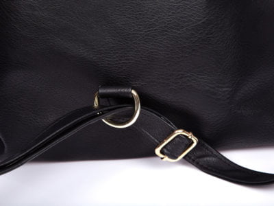 Laura Biaggi Elegancka damska plecako-torba 2w1 czarna - obrazek 5
