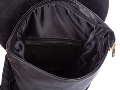 Laura Biaggi Elegancka damska plecako-torba 2w1 czarna - obrazek 9