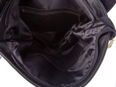 Laura Biaggi Elegancka damska plecako-torba 2w1 czarna - obrazek 10