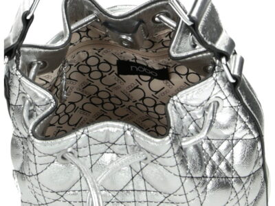 NOBO Torba worek damska srebrna L0810 - obrazek 5