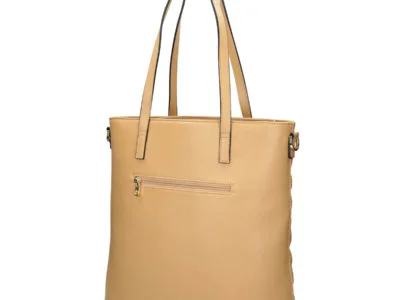 NOBO Torba shopperka damska kremowa L0820 - obrazek 3