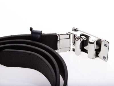 Pasek do spodni męski granatowy z klamrą automatyczną 115 cm - obrazek 3