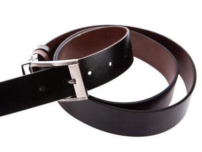 Pasek męski skórzany dwustronny brązowy i czarny w jednym - obrazek 3