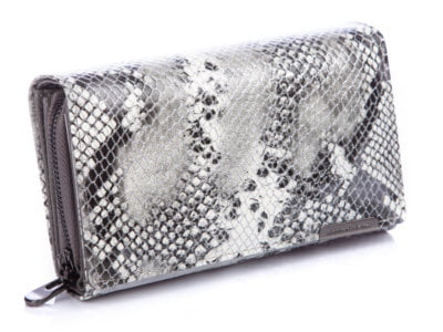 Duży srebrny portfel damski Jennifer Jones