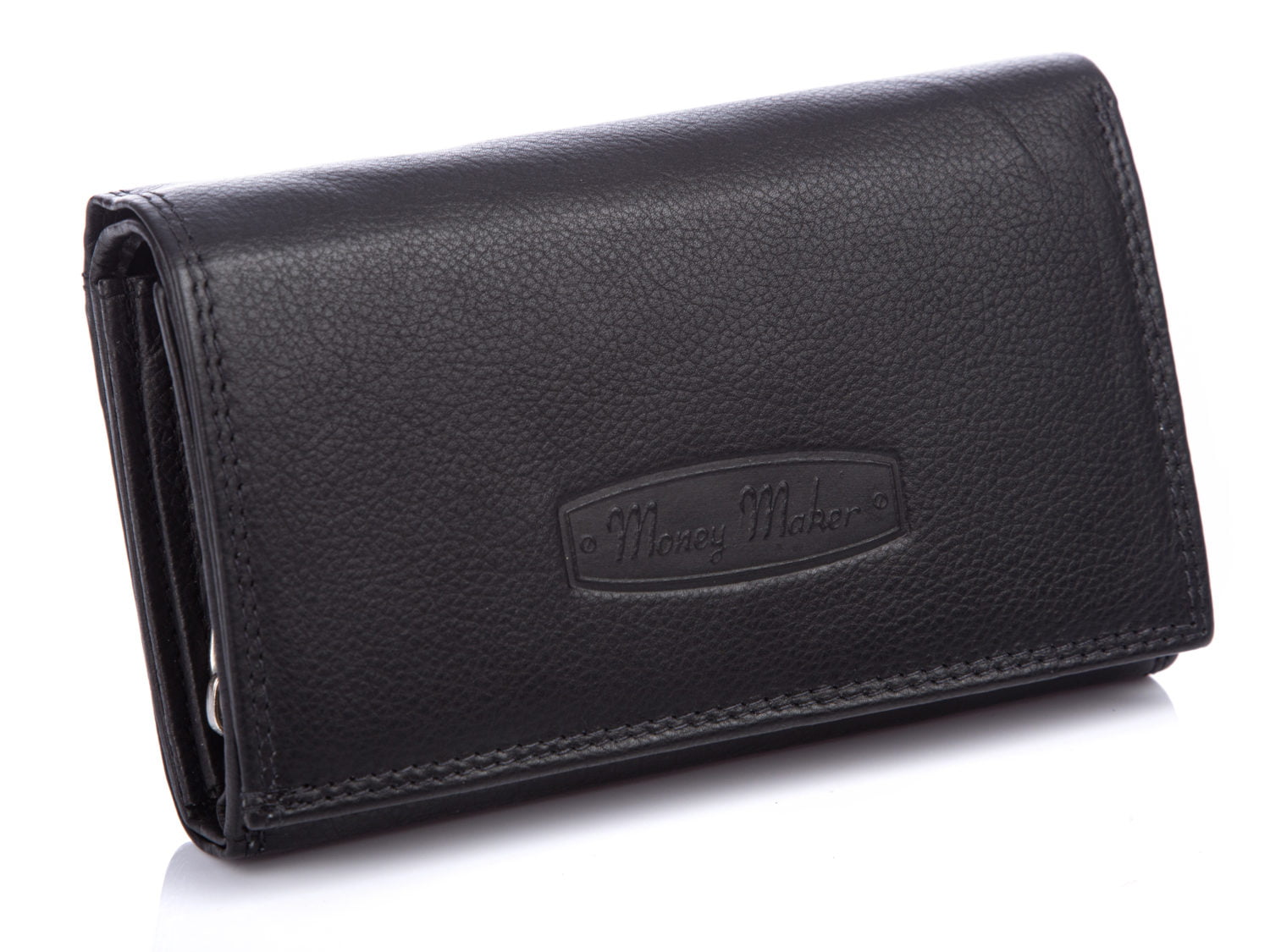 Duży czarny portfel damski Money Maker