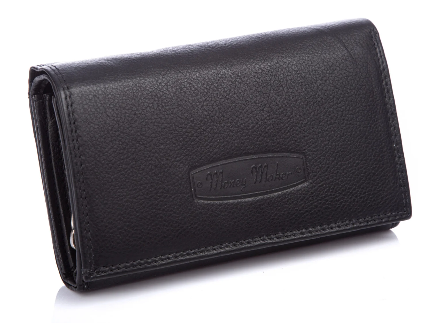 Duży czarny portfel damski Money Maker