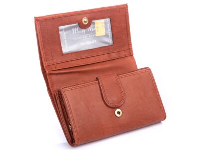 Money Maker Duży portfel damski skórzany jasny brąz - obrazek 4