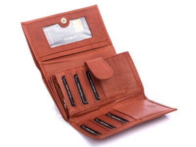 Money Maker Duży portfel damski skórzany jasny brąz - obrazek 5