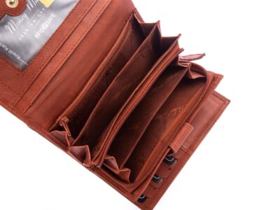 Money Maker Duży portfel damski skórzany jasny brąz - obrazek 7