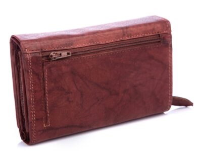 Money Maker Duży portfel damski skórzany ciemnobrązowy - obrazek 3