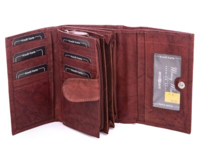 Money Maker Duży portfel damski skórzany ciemnobrązowy - obrazek 6